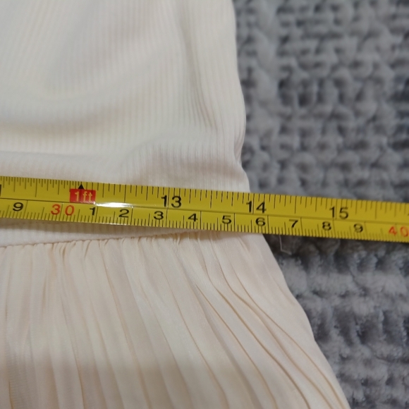 Miller The Label Ivory Balletcore Scoop Neck Pleated Skirt Midi Tank Dress Sz M - Picture 8 of 11
